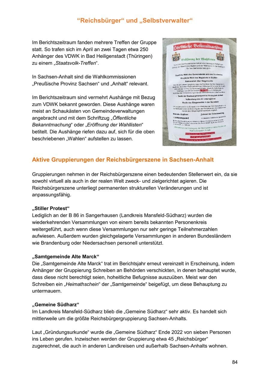 Seite 84 des Verfassungsschutzbericht 2025 Sachsen-Anhalt