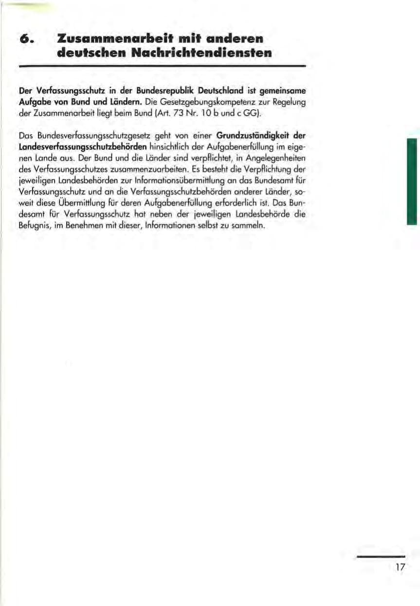Seite 19 des Verfassungsschutzbericht 1992 Thüringen