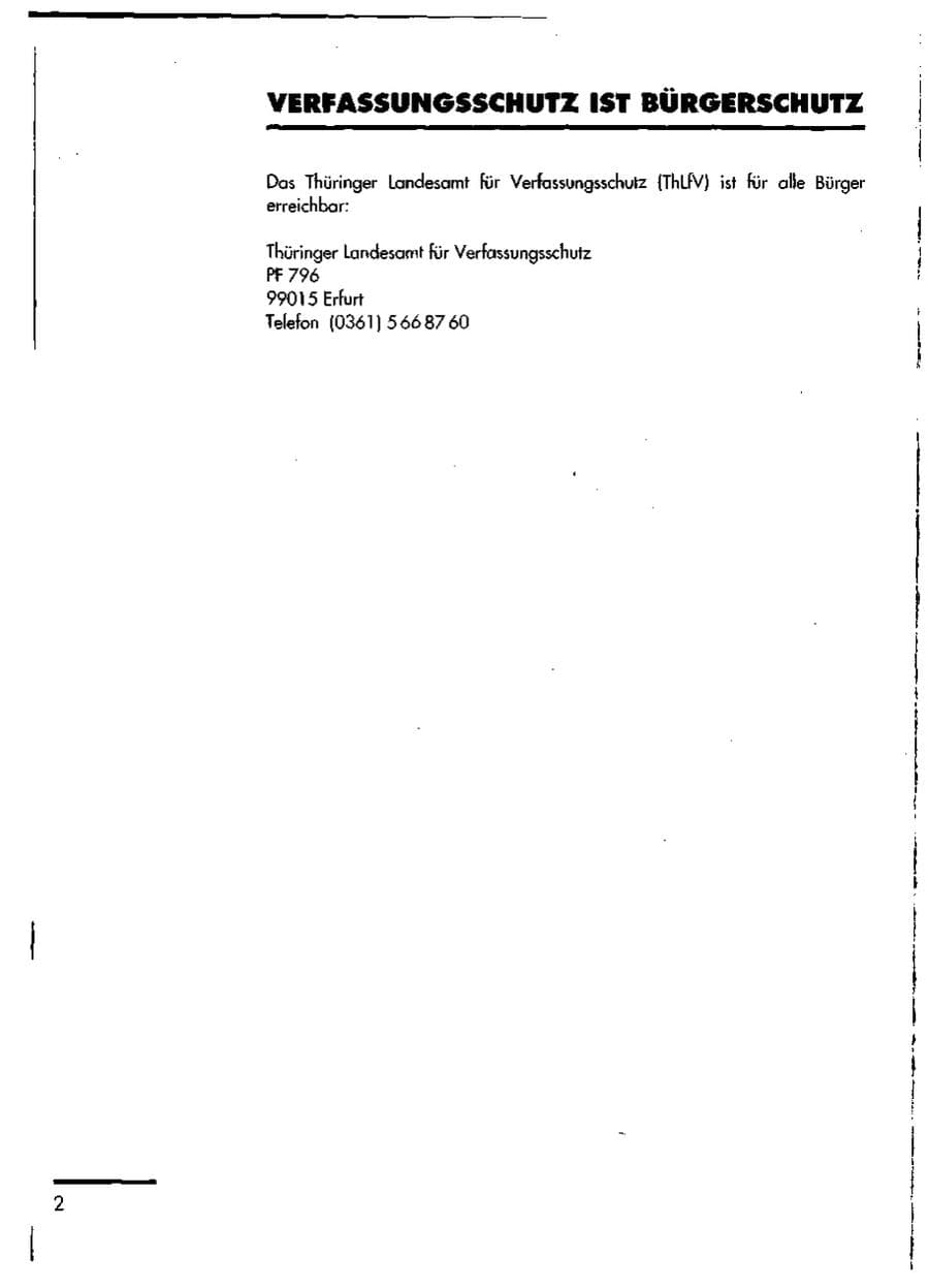 Seite 4 des Verfassungsschutzbericht 1992 Thüringen