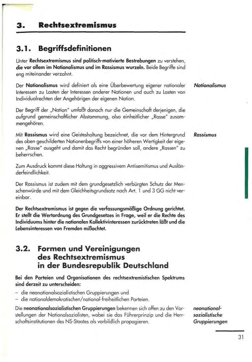 Seite 33 des Verfassungsschutzbericht 1992 Thüringen