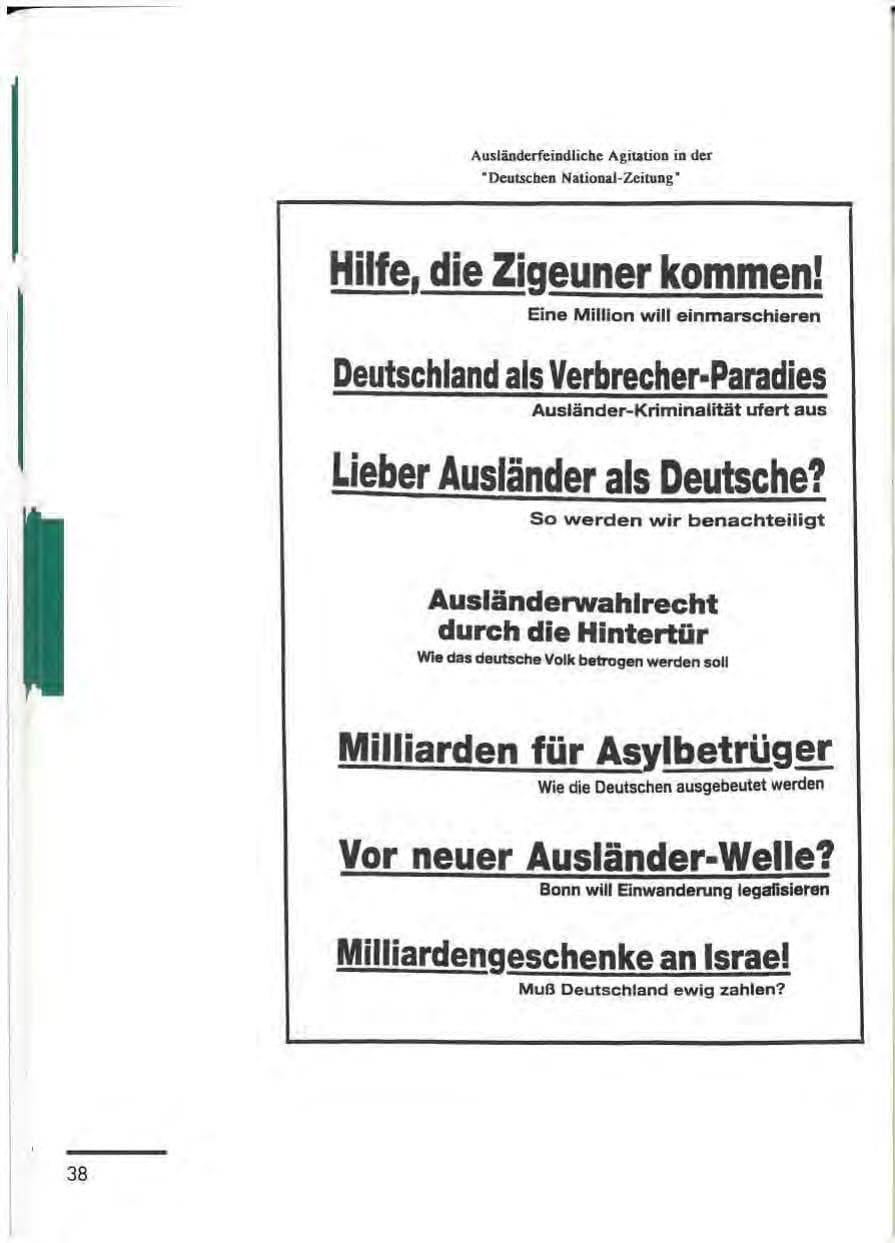 Seite 40 des Verfassungsschutzbericht 1992 Thüringen