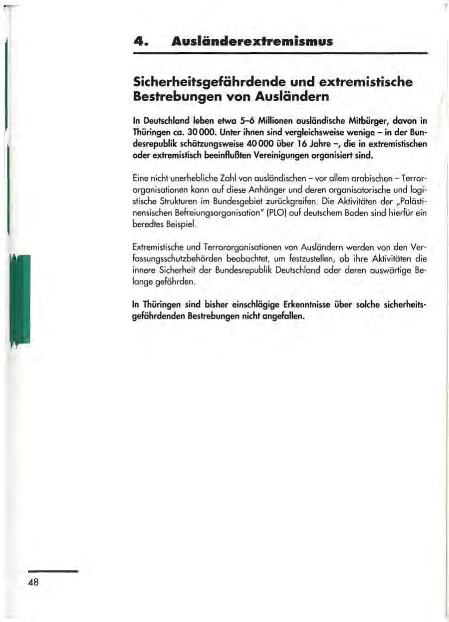 Seite 50 des Verfassungsschutzbericht 1992 Thüringen