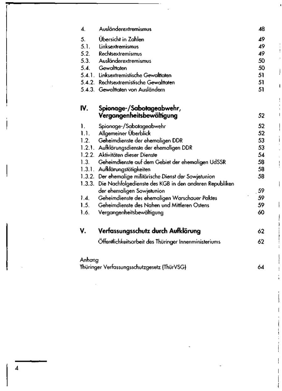 Seite 6 des Verfassungsschutzbericht 1992 Thüringen
