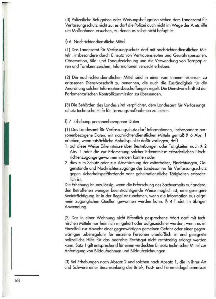 Seite 70 des Verfassungsschutzbericht 1992 Thüringen