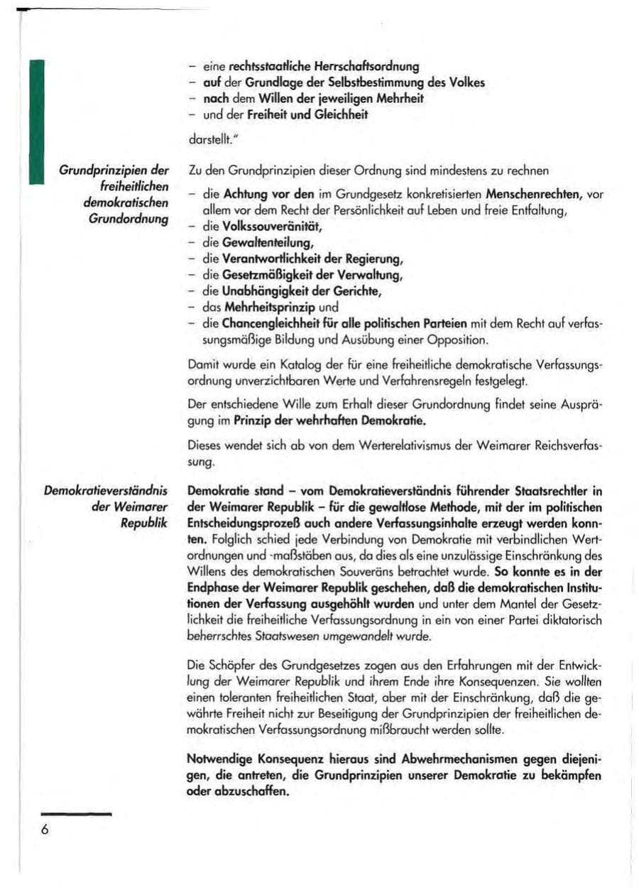 Seite 8 des Verfassungsschutzbericht 1992 Thüringen
