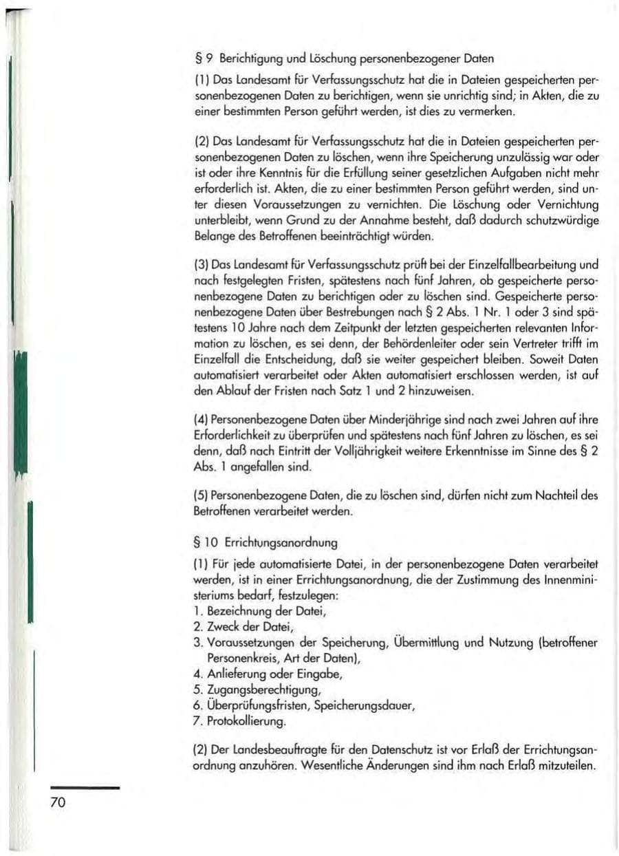 Seite 72 des Verfassungsschutzbericht 1992 Thüringen