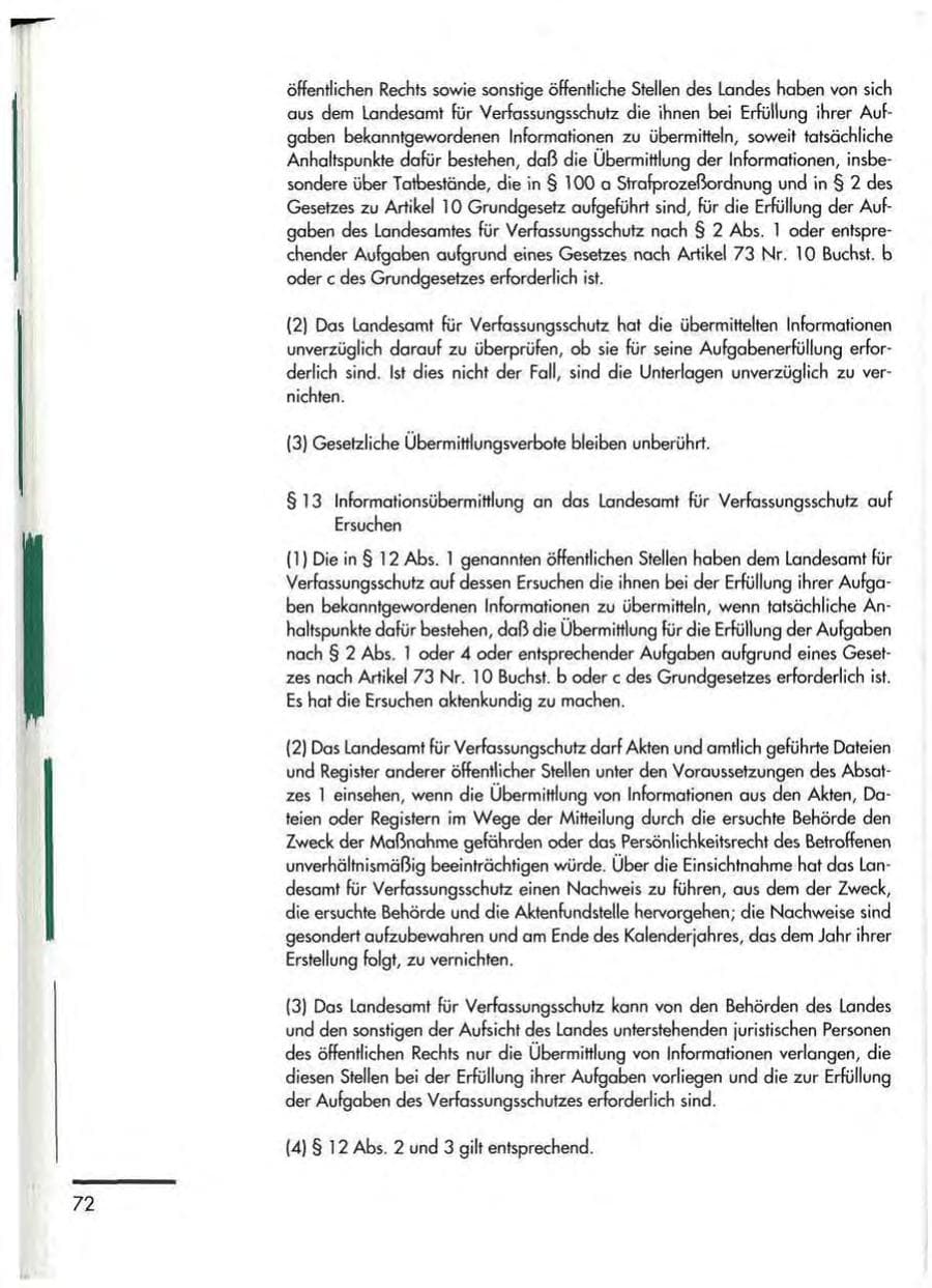 Seite 74 des Verfassungsschutzbericht 1992 Thüringen