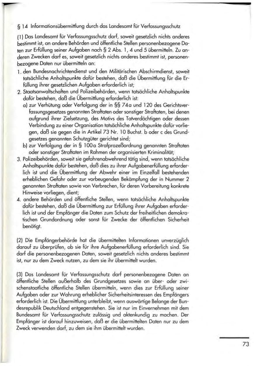 Seite 75 des Verfassungsschutzbericht 1992 Thüringen