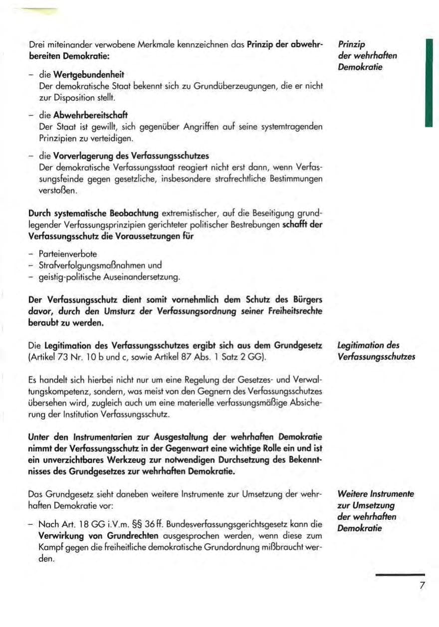 Seite 9 des Verfassungsschutzbericht 1992 Thüringen