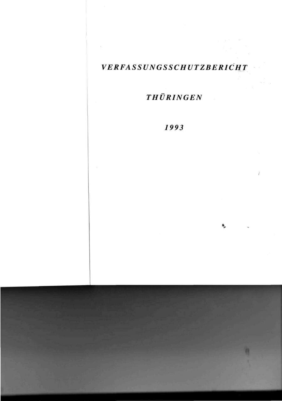 Seite 2 des Verfassungsschutzbericht 1993 Thüringen
