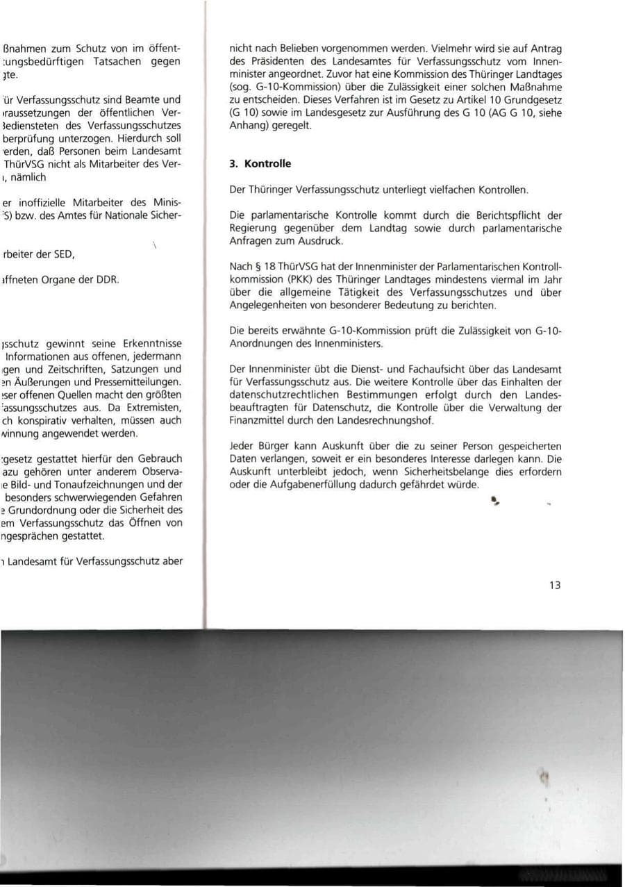 Seite 13 des Verfassungsschutzbericht 1993 Thüringen