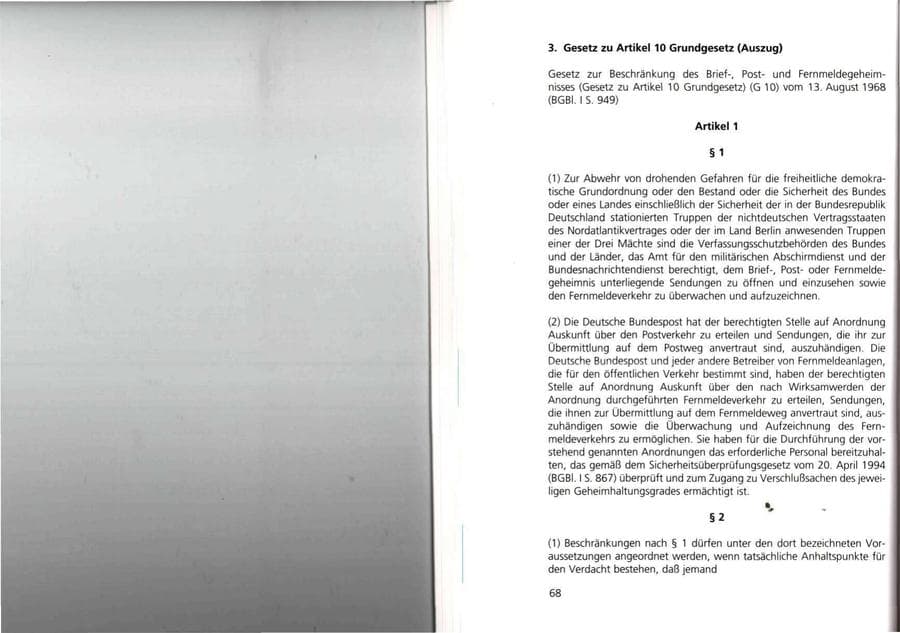 Seite 68 des Verfassungsschutzbericht 1993 Thüringen