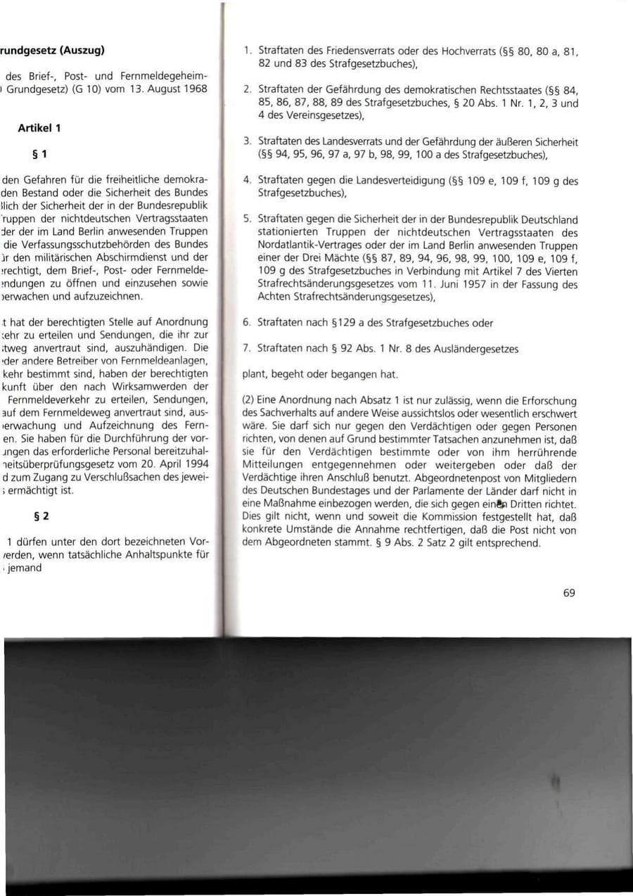 Seite 69 des Verfassungsschutzbericht 1993 Thüringen