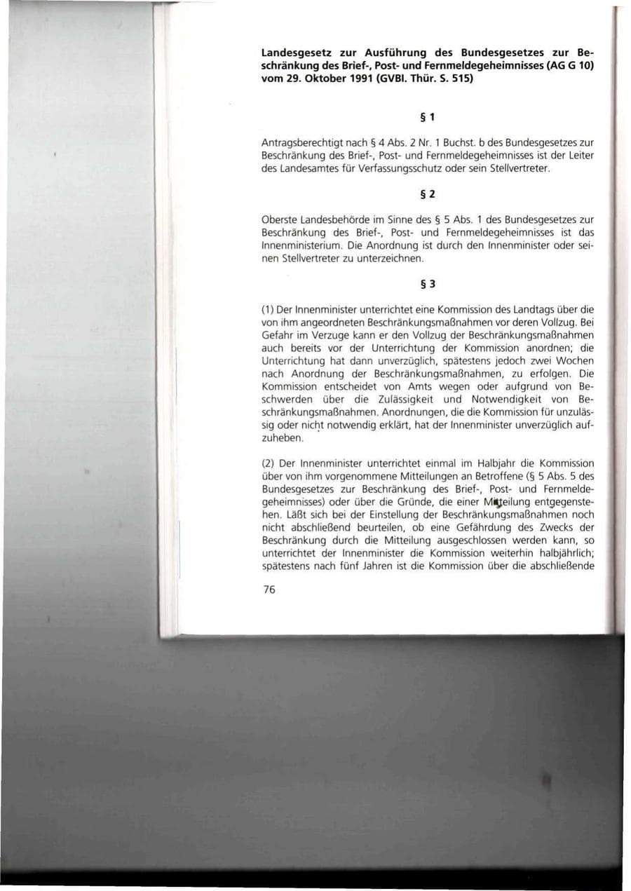 Seite 76 des Verfassungsschutzbericht 1993 Thüringen