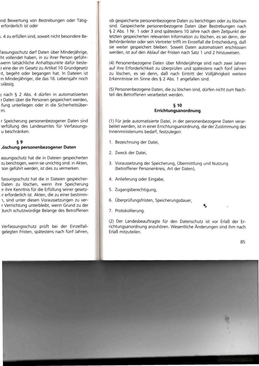 Seite 85 des Verfassungsschutzbericht 1993 Thüringen