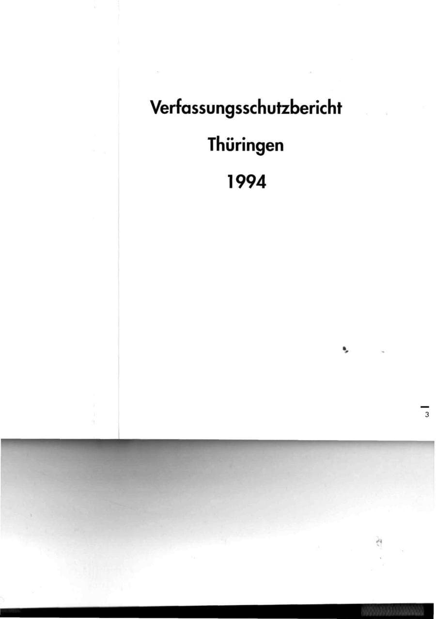 Seite 2 des Verfassungsschutzbericht 1994 Thüringen