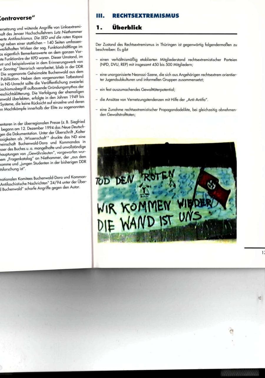 Seite 17 des Verfassungsschutzbericht 1994 Thüringen