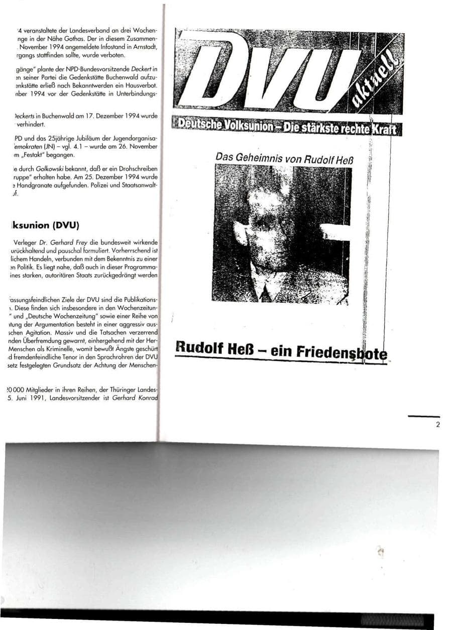 Seite 25 des Verfassungsschutzbericht 1994 Thüringen