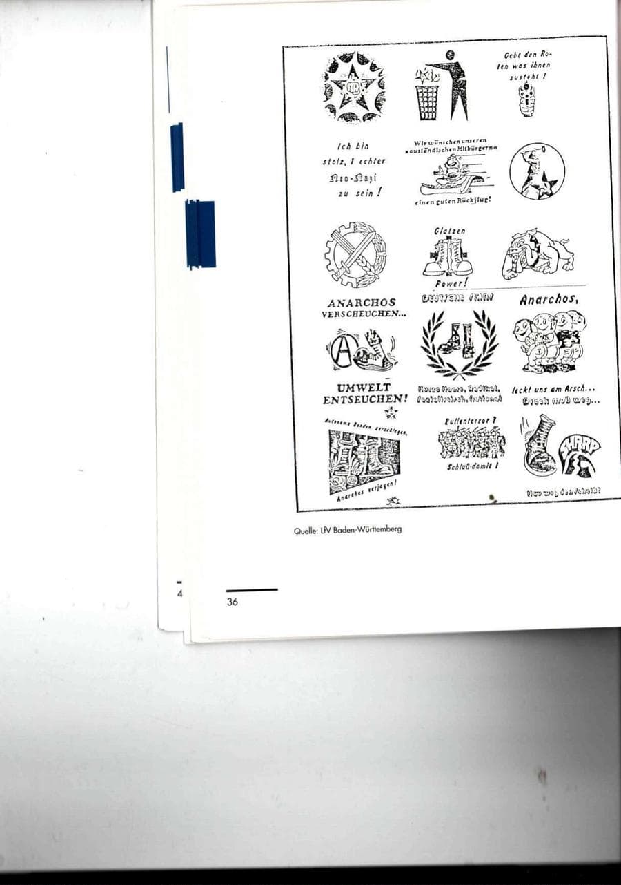 Seite 36 des Verfassungsschutzbericht 1994 Thüringen