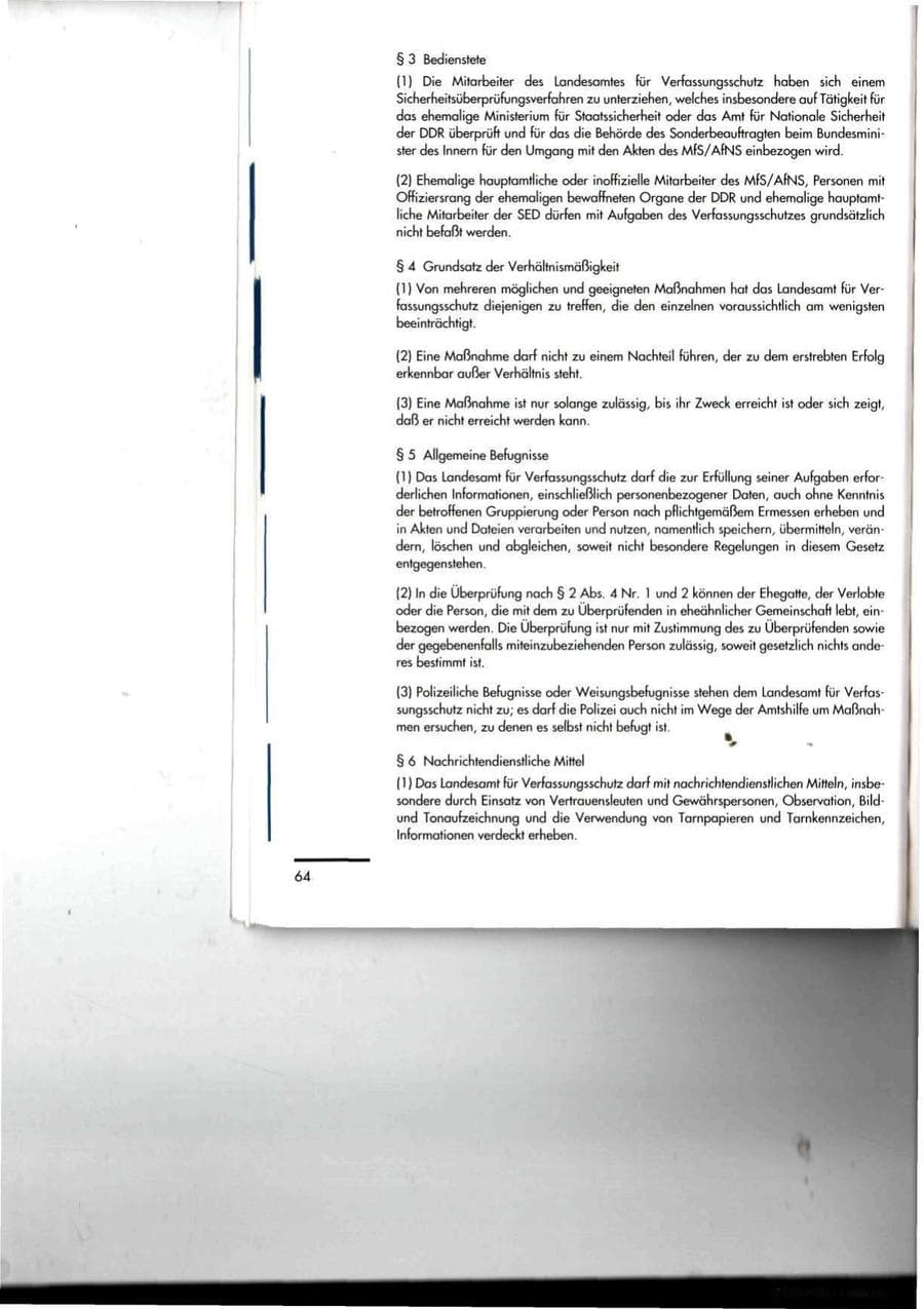 Seite 64 des Verfassungsschutzbericht 1994 Thüringen