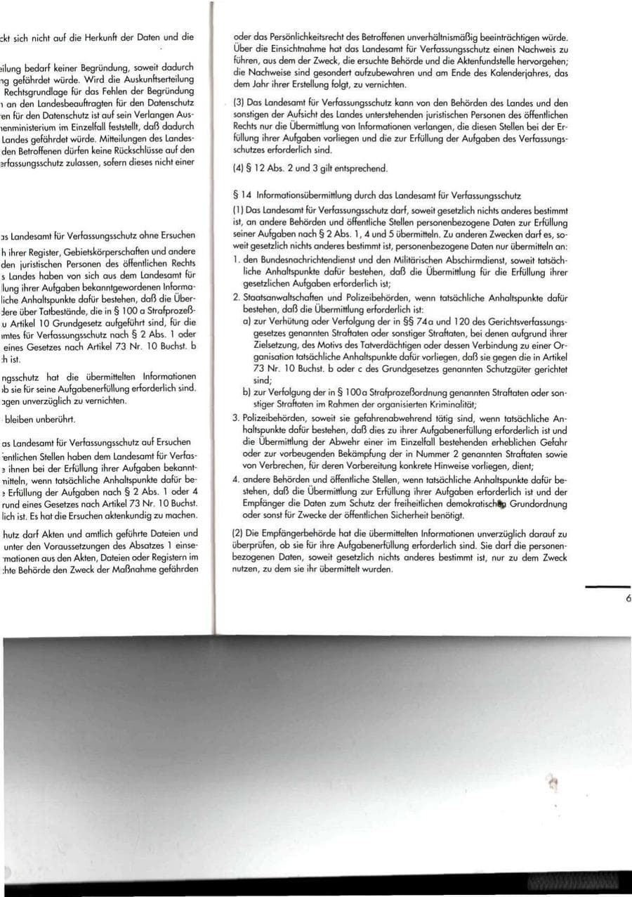Seite 69 des Verfassungsschutzbericht 1994 Thüringen