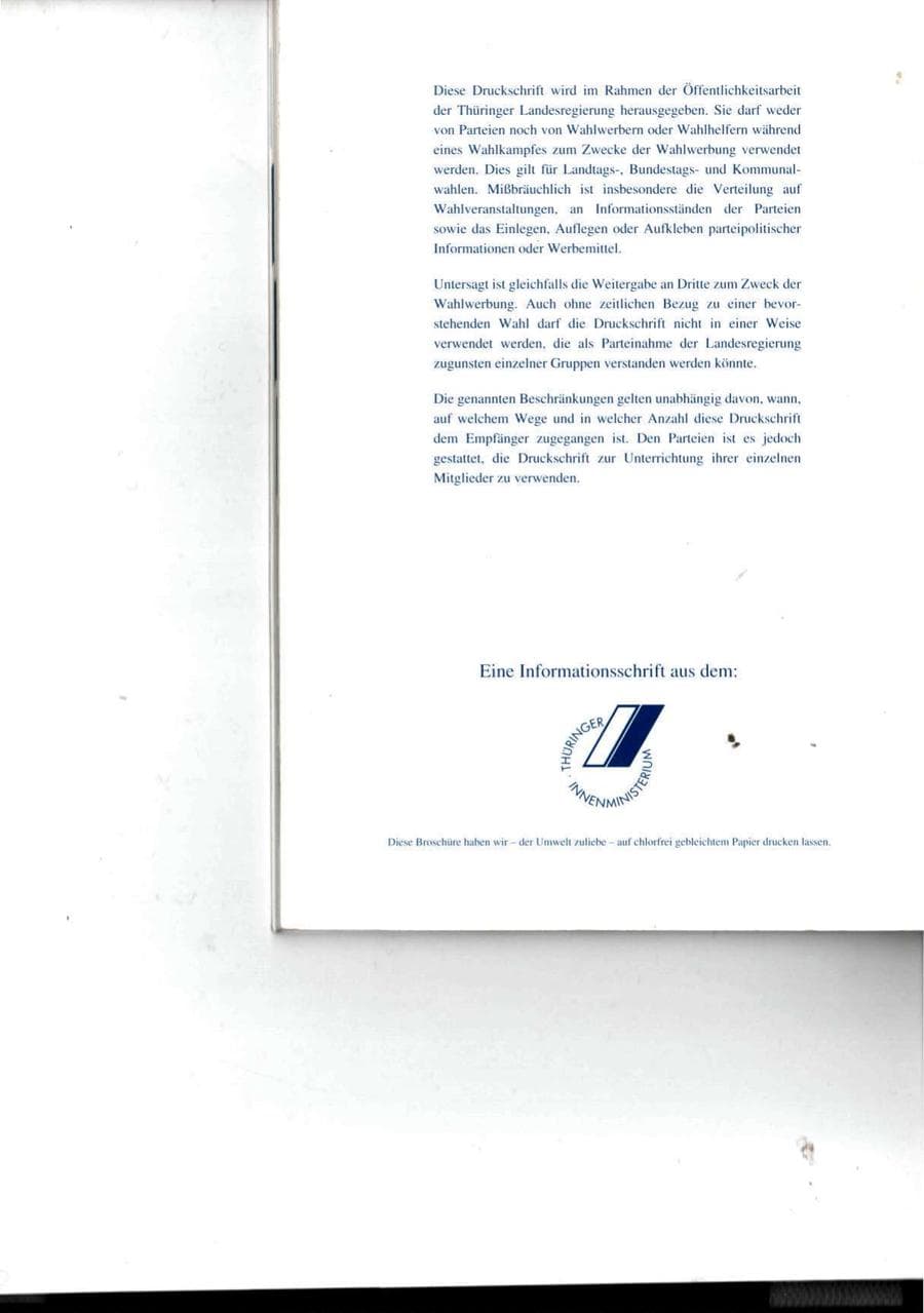 Seite 73 des Verfassungsschutzbericht 1994 Thüringen