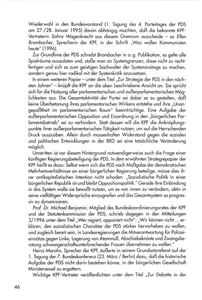 Seite 46 des Verfassungsschutzbericht 1996 Thüringen