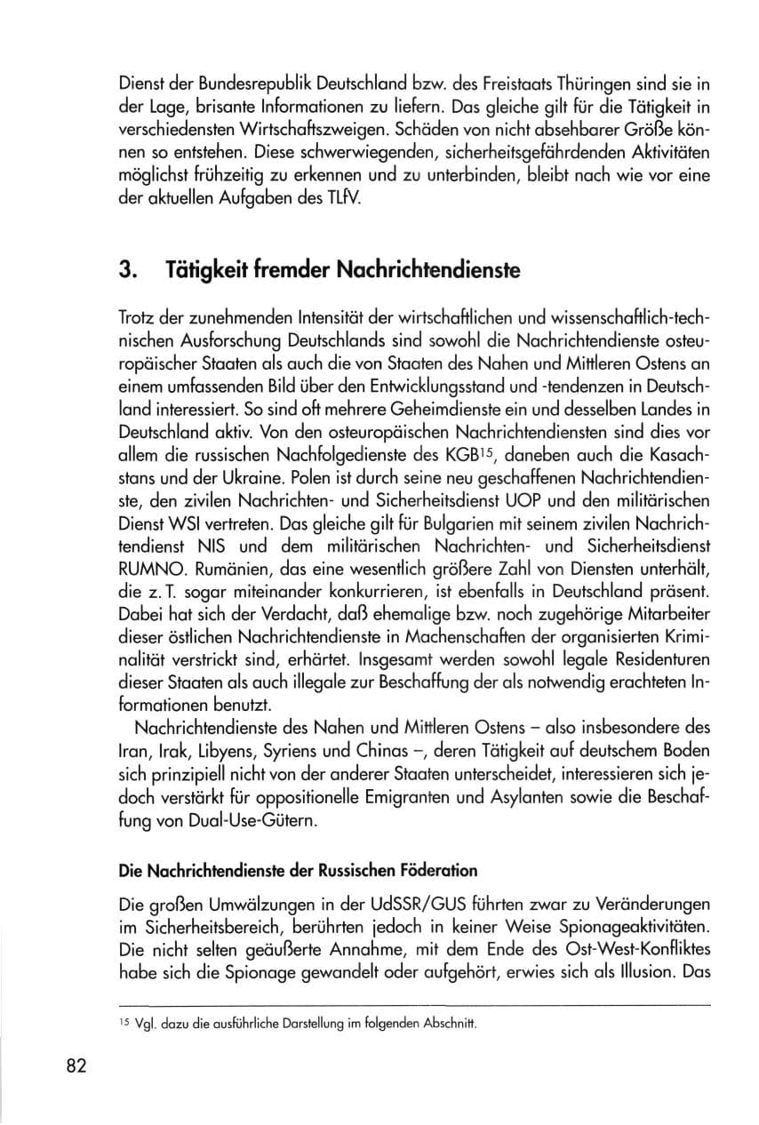 Seite 82 des Verfassungsschutzbericht 1996 Thüringen