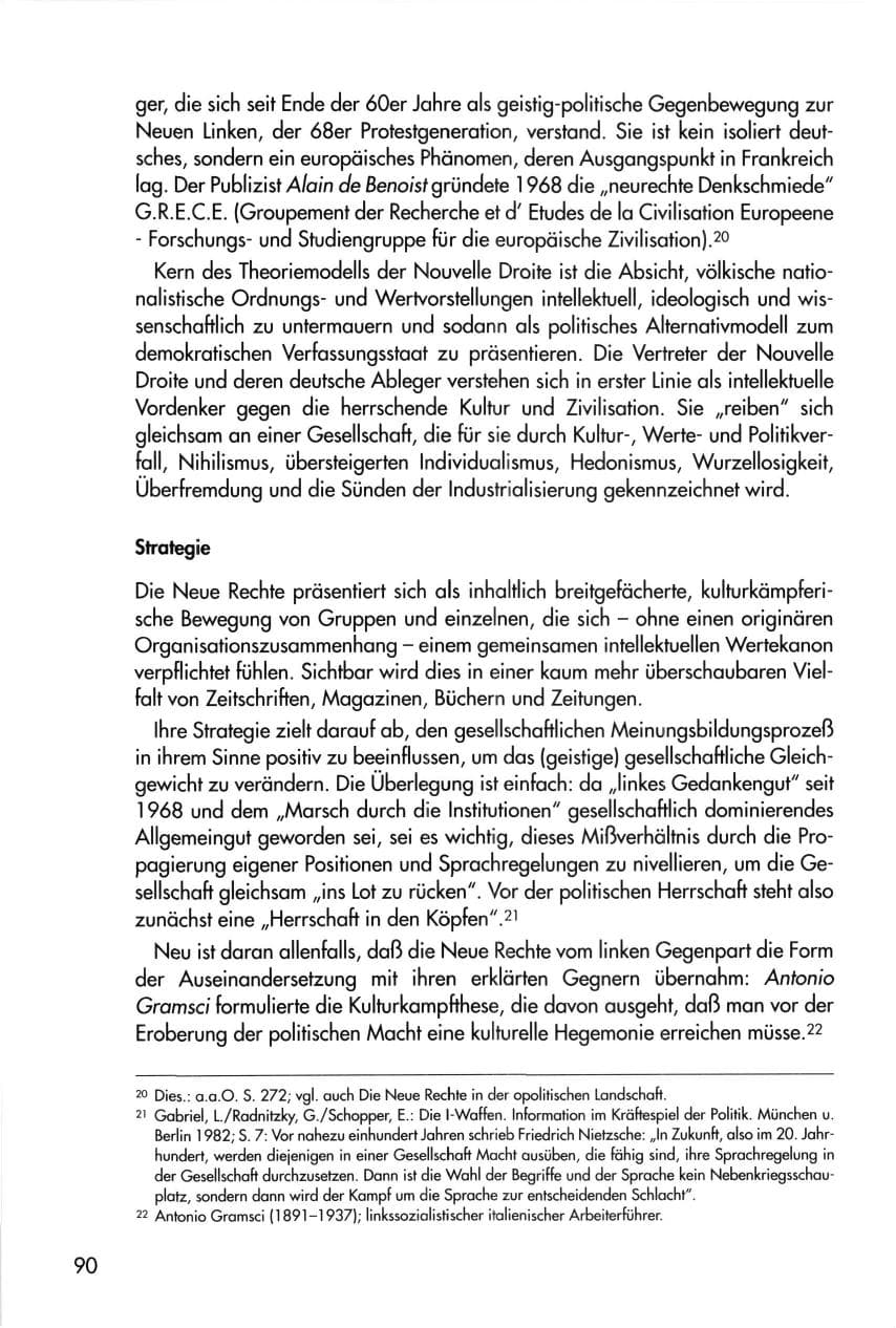 Seite 90 des Verfassungsschutzbericht 1996 Thüringen