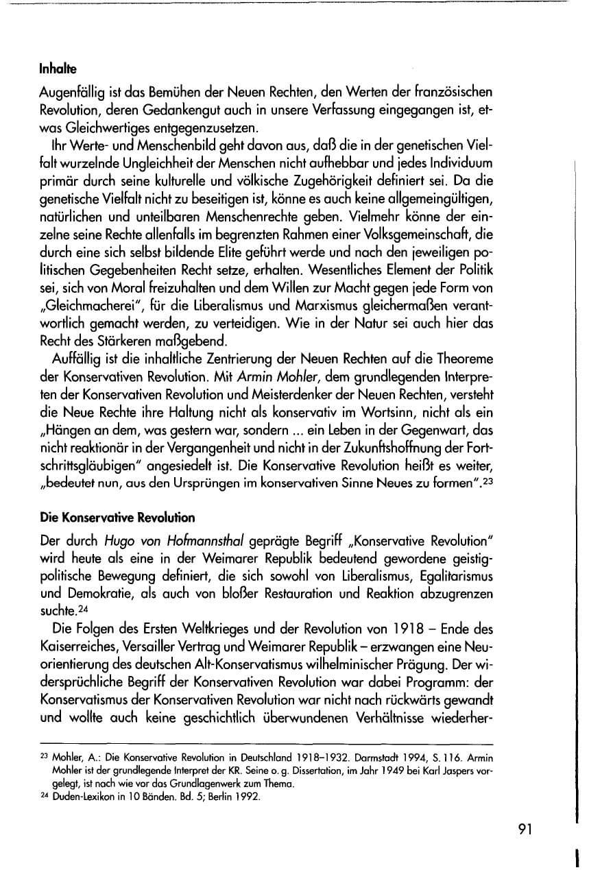 Seite 91 des Verfassungsschutzbericht 1996 Thüringen