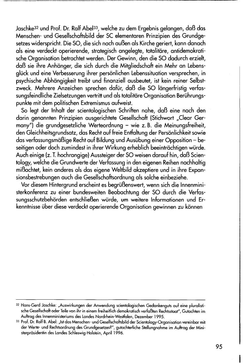 Seite 95 des Verfassungsschutzbericht 1996 Thüringen