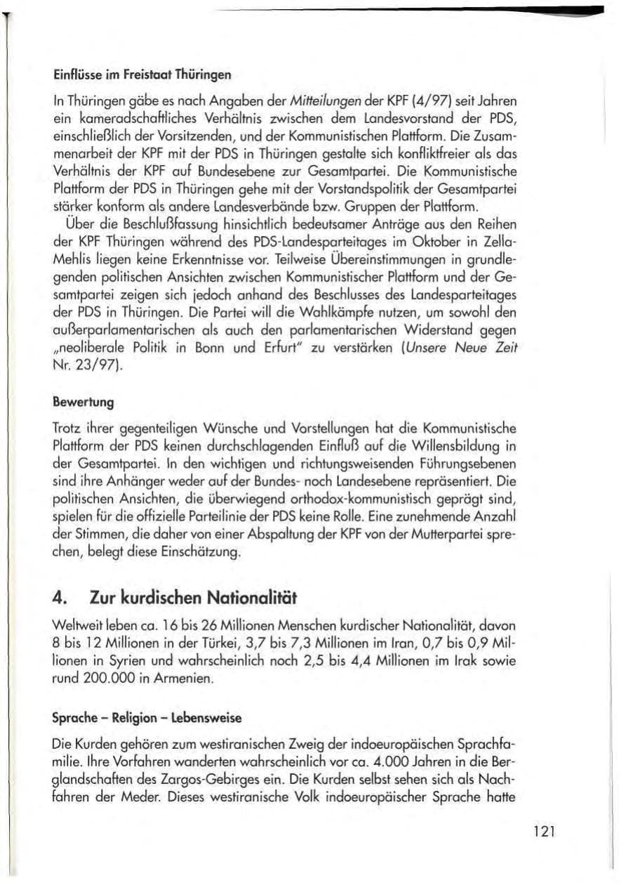 Seite 123 des Verfassungsschutzbericht 1997 Thüringen