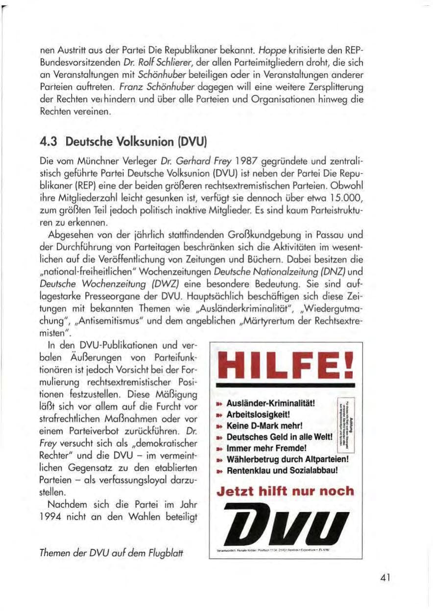 Seite 43 des Verfassungsschutzbericht 1997 Thüringen