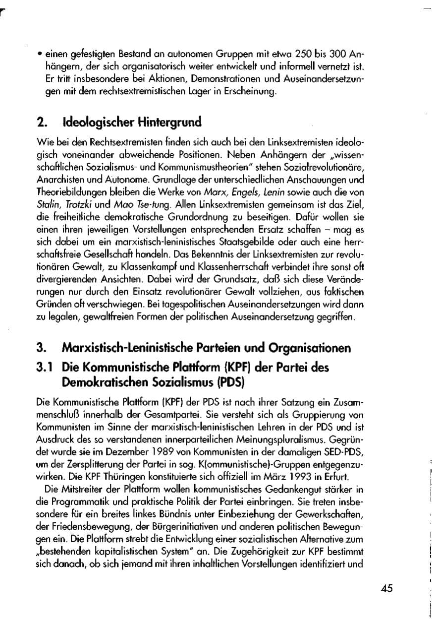 Seite 47 des Verfassungsschutzbericht 1997 Thüringen