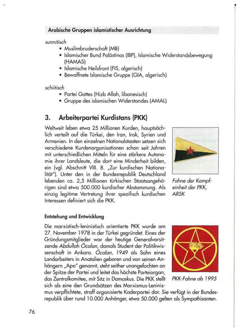 Seite 78 des Verfassungsschutzbericht 1997 Thüringen