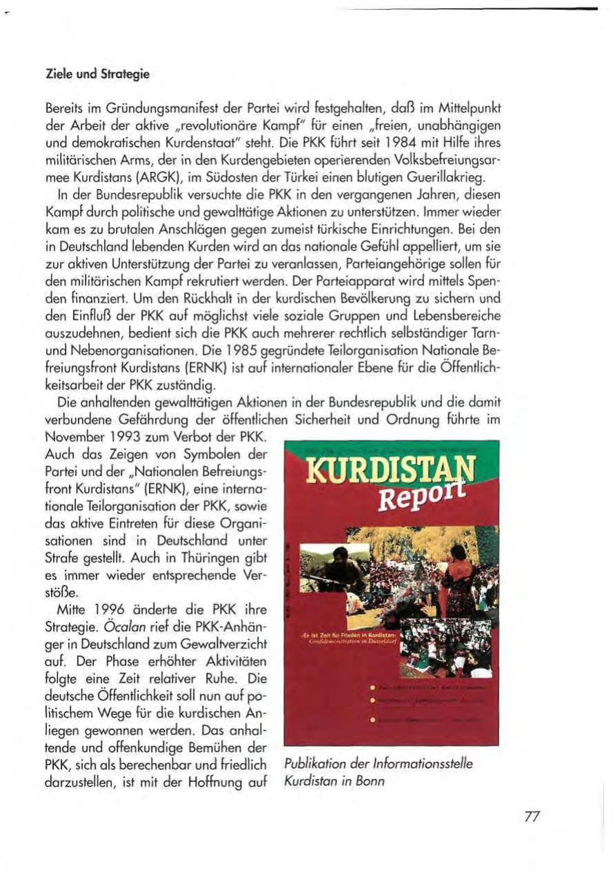 Seite 79 des Verfassungsschutzbericht 1997 Thüringen