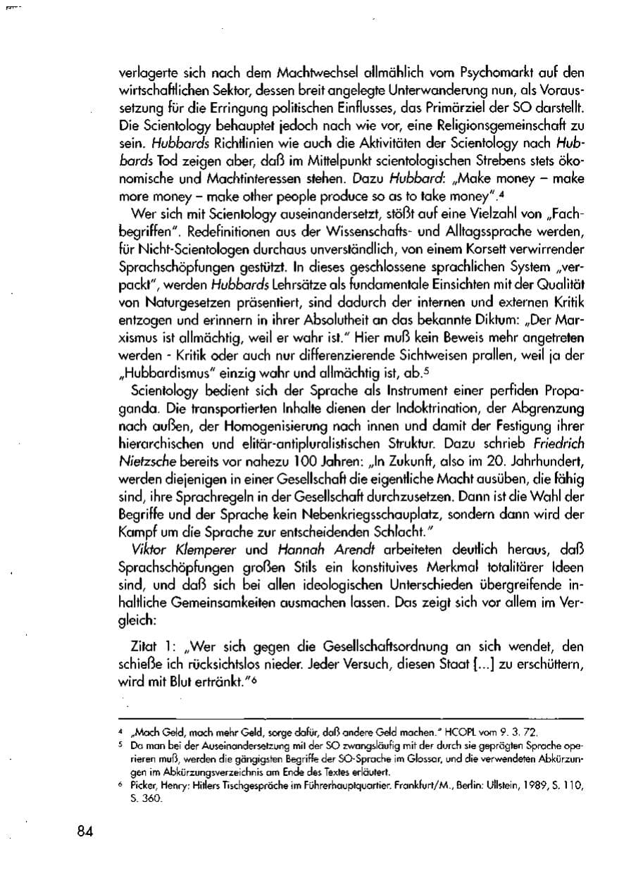 Seite 86 des Verfassungsschutzbericht 1997 Thüringen