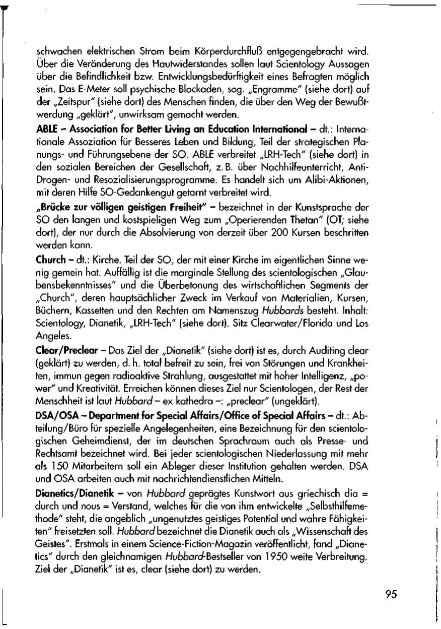 Seite 97 des Verfassungsschutzbericht 1997 Thüringen