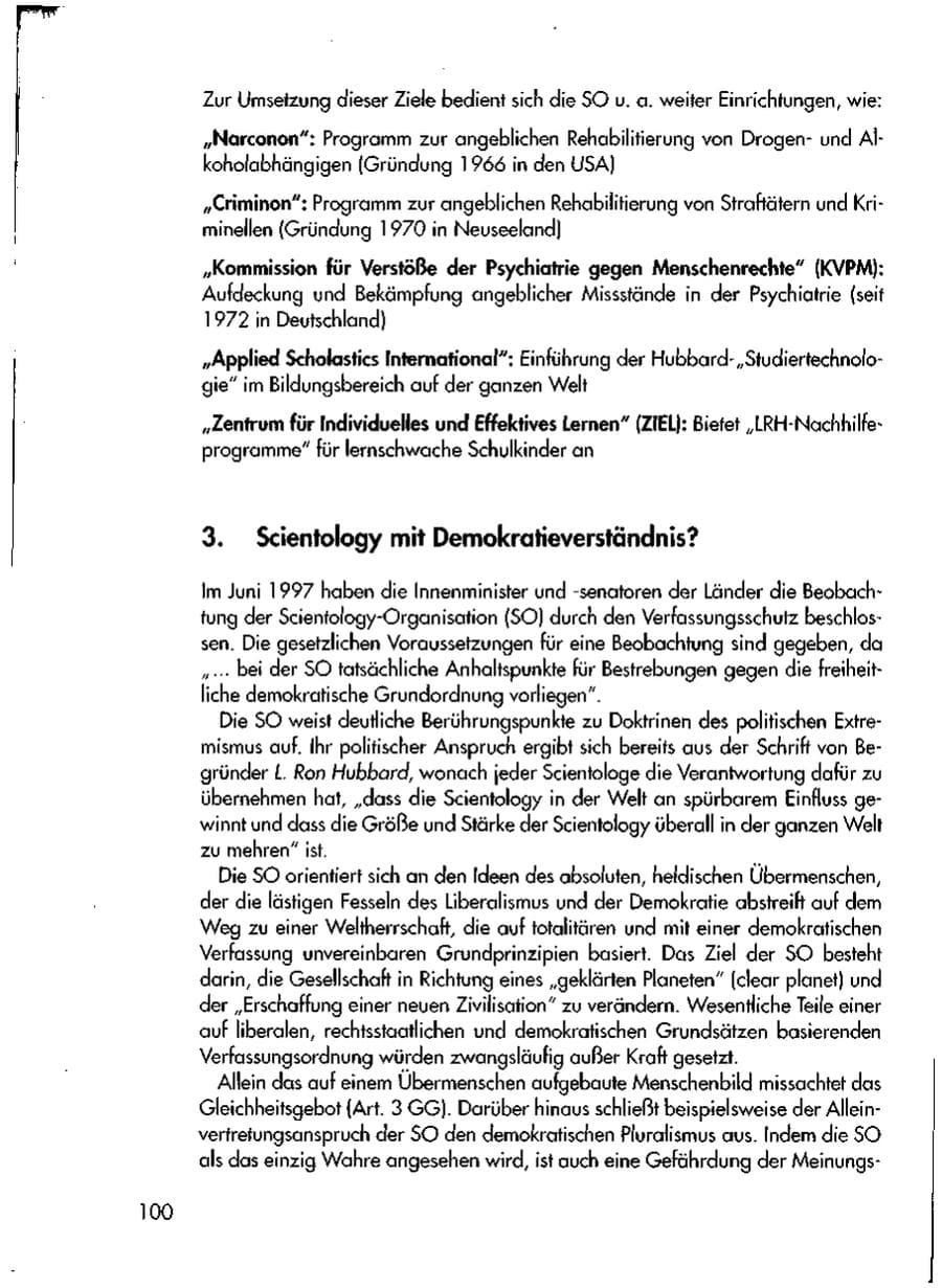 Seite 102 des Verfassungsschutzbericht 1998 Thüringen