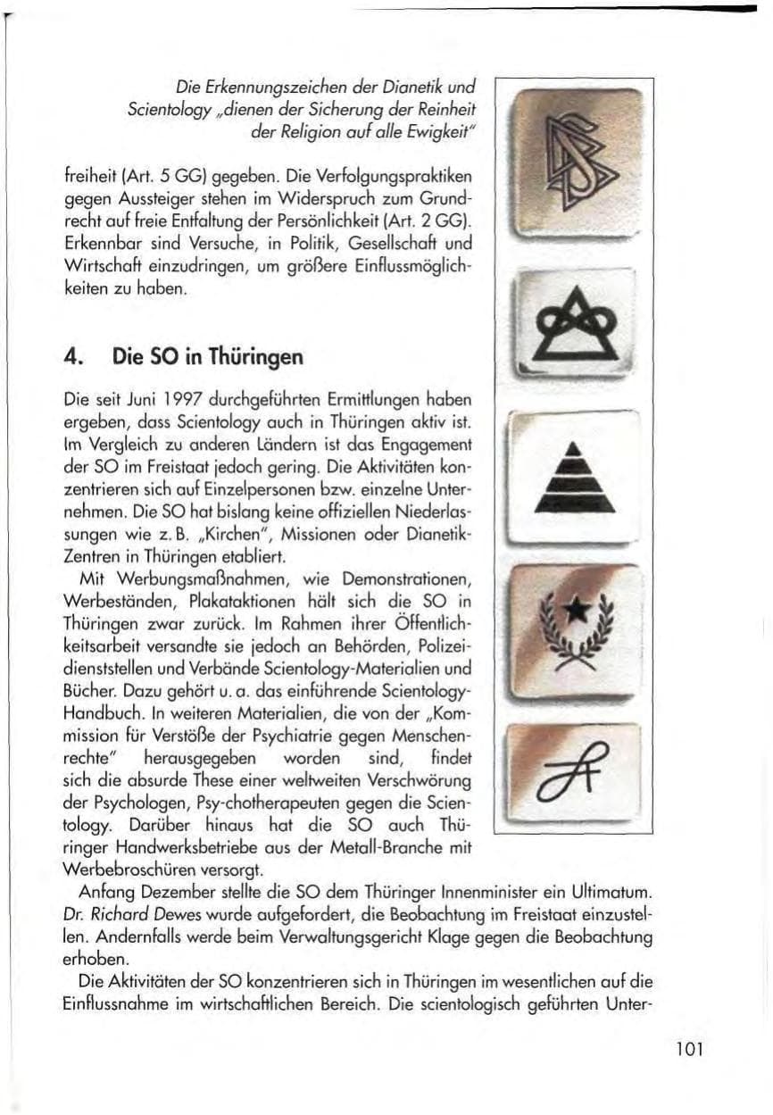 Seite 103 des Verfassungsschutzbericht 1998 Thüringen