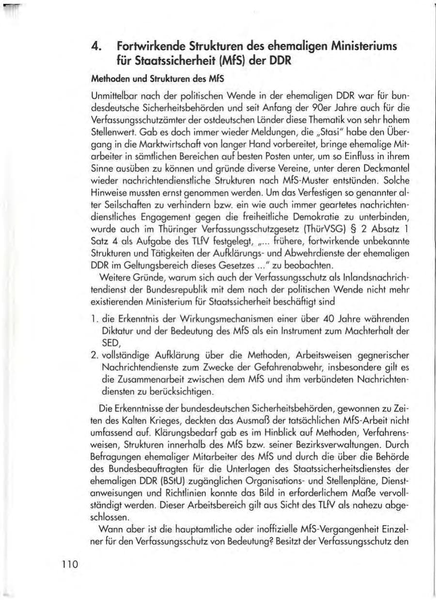 Seite 112 des Verfassungsschutzbericht 1998 Thüringen
