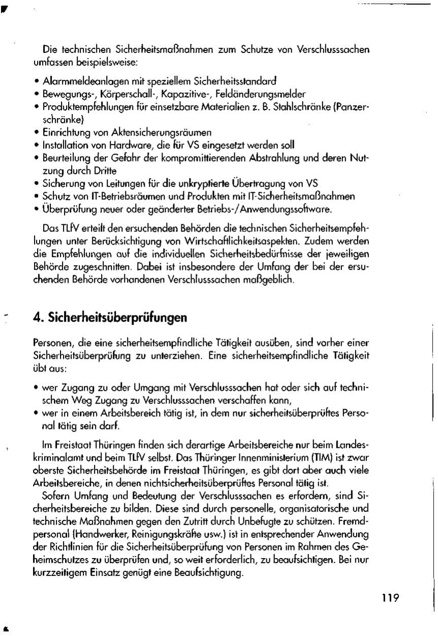 Seite 121 des Verfassungsschutzbericht 1998 Thüringen