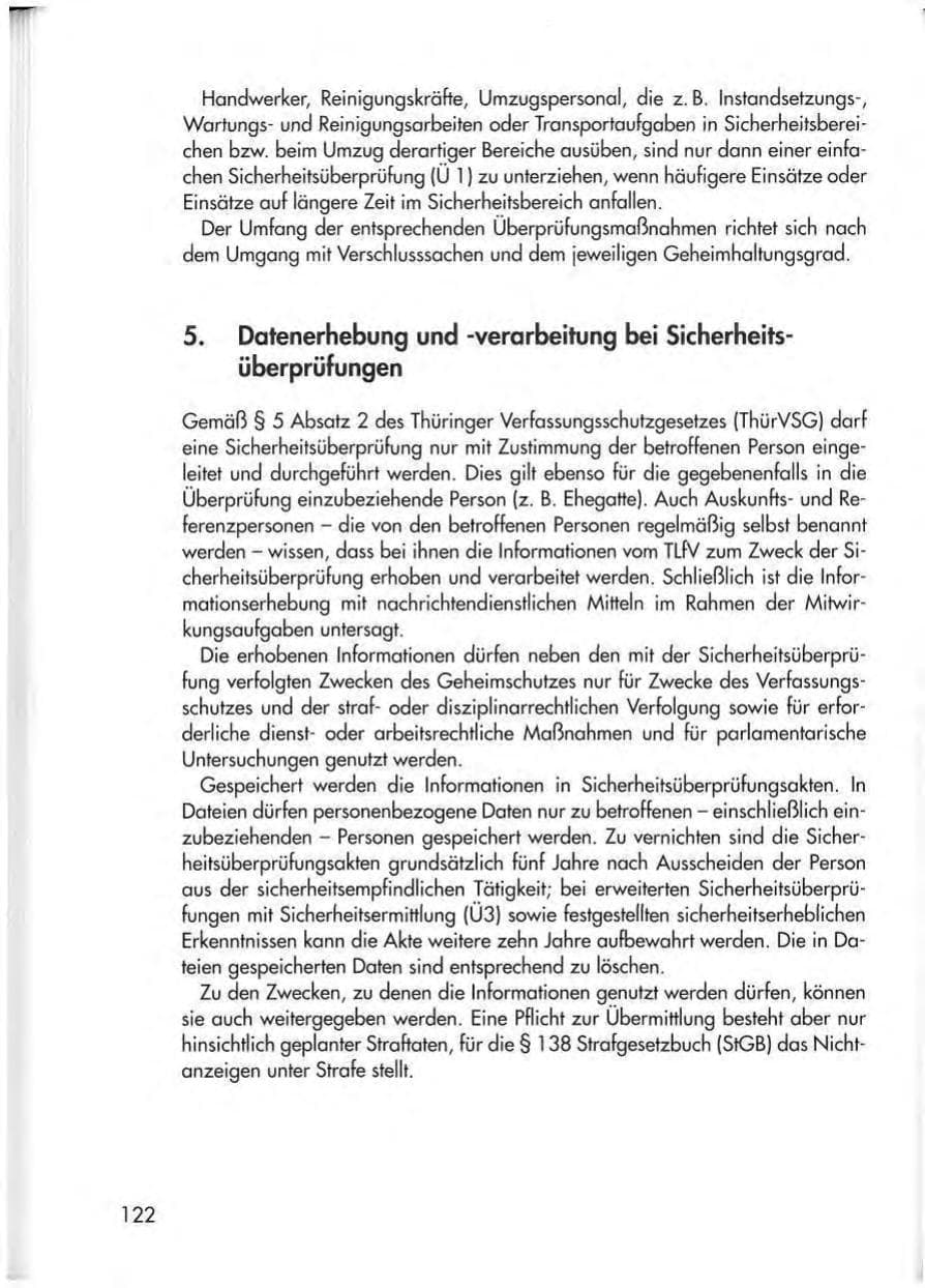 Seite 124 des Verfassungsschutzbericht 1998 Thüringen