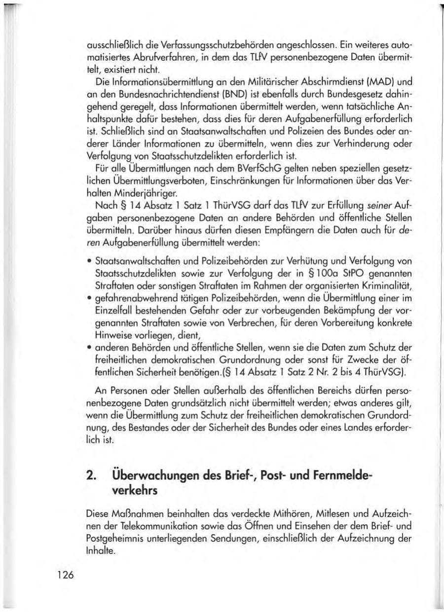 Seite 128 des Verfassungsschutzbericht 1998 Thüringen