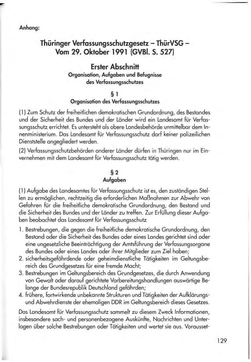 Seite 131 des Verfassungsschutzbericht 1998 Thüringen