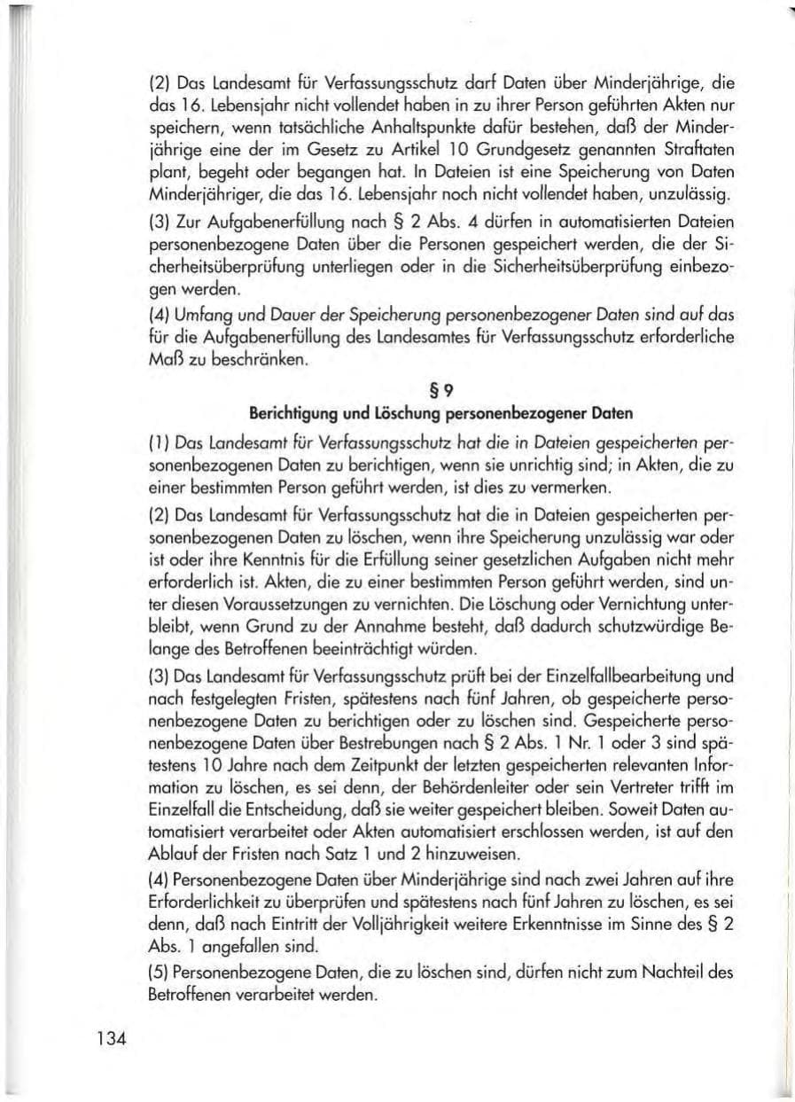 Seite 136 des Verfassungsschutzbericht 1998 Thüringen