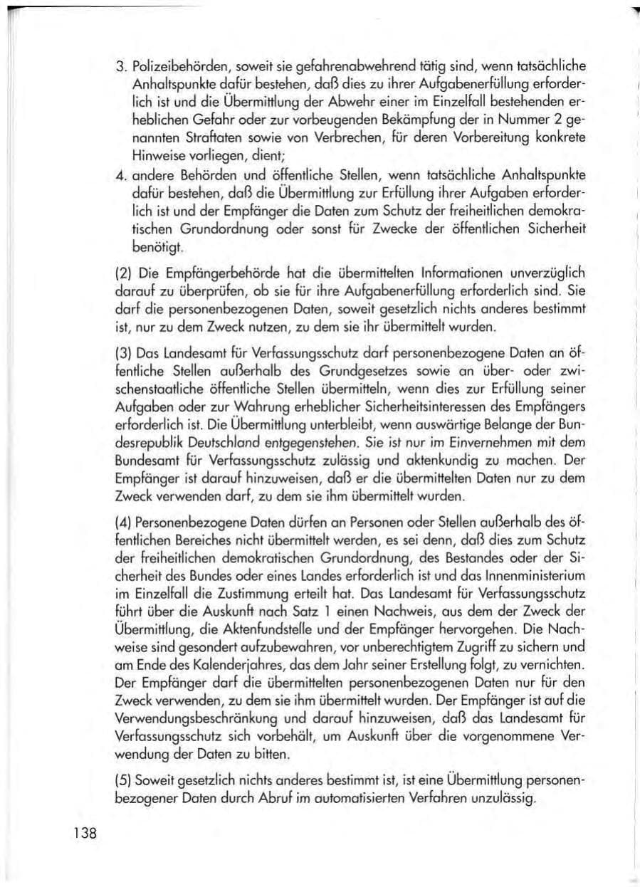 Seite 140 des Verfassungsschutzbericht 1998 Thüringen