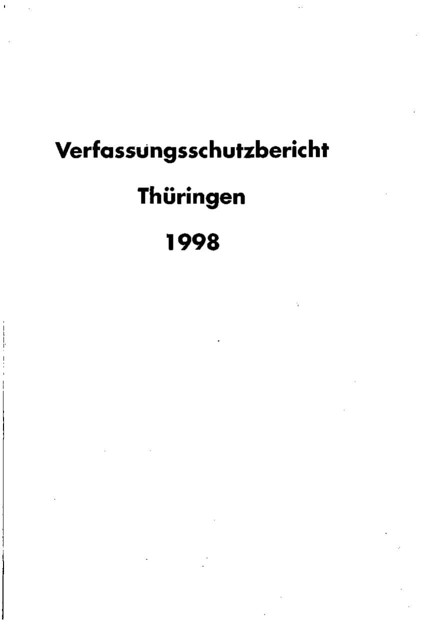 Seite 3 des Verfassungsschutzbericht 1998 Thüringen