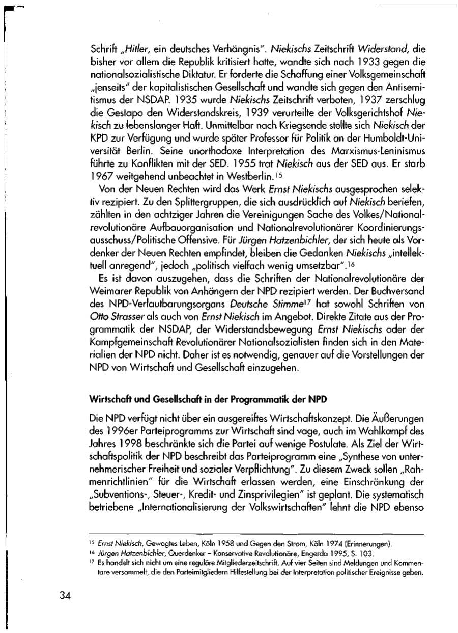 Seite 36 des Verfassungsschutzbericht 1998 Thüringen