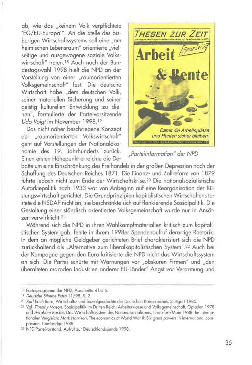 Seite 37 des Verfassungsschutzbericht 1998 Thüringen